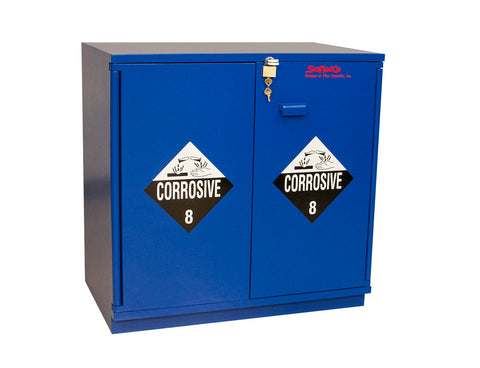 Under-the-Counter, Corrosive Cabinet, Partially Lined, 35", Blue SC1436