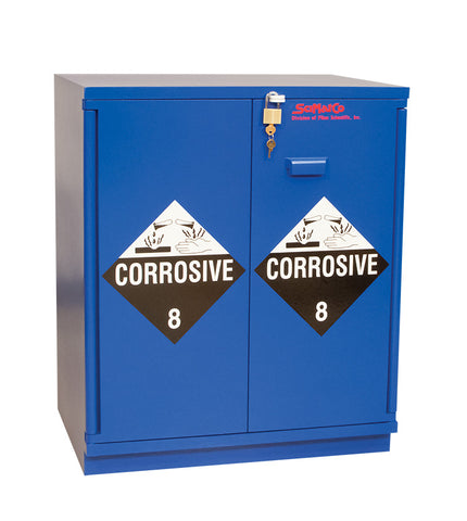 Under-the-Counter, Corrosive Cabinet, Fully Lined, 29", Blue SC1630